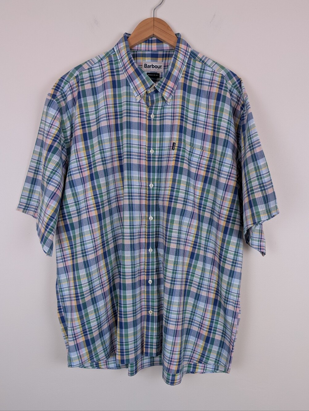 Barbour Short Sleeve Plaid Button Down Shirt